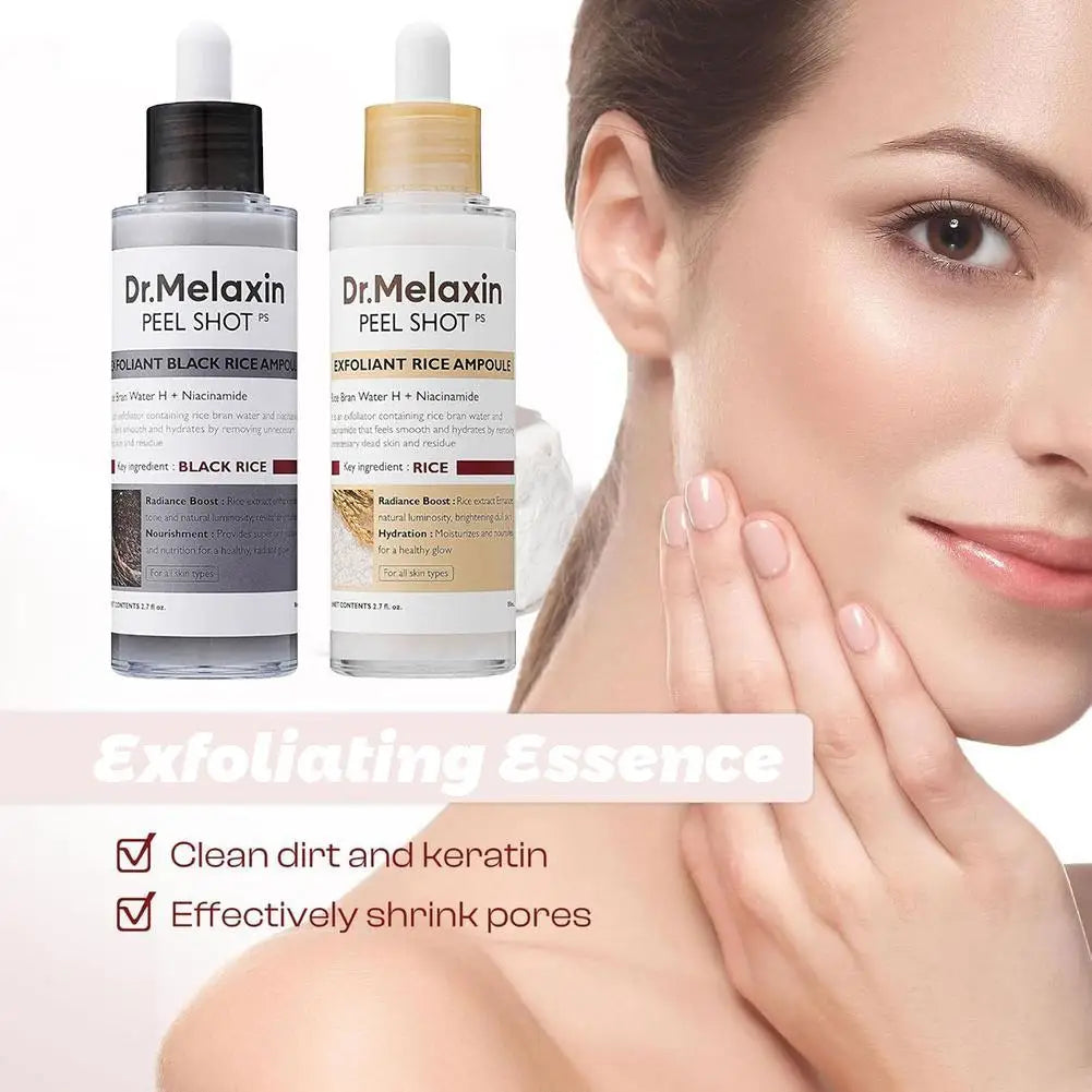 80Ml Peel Shot Glow White Rice Peeling Ampoule Exfoliating Serum for Brighter Skin Cornish Beauty Essentials Balance Soothe Skin
