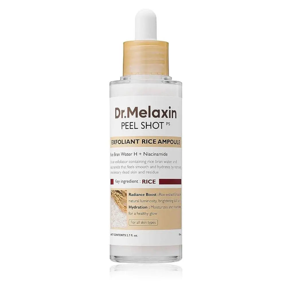 80Ml Peel Shot Glow White Rice Peeling Ampoule Exfoliating Serum for Brighter Skin Cornish Beauty Essentials Balance Soothe Skin