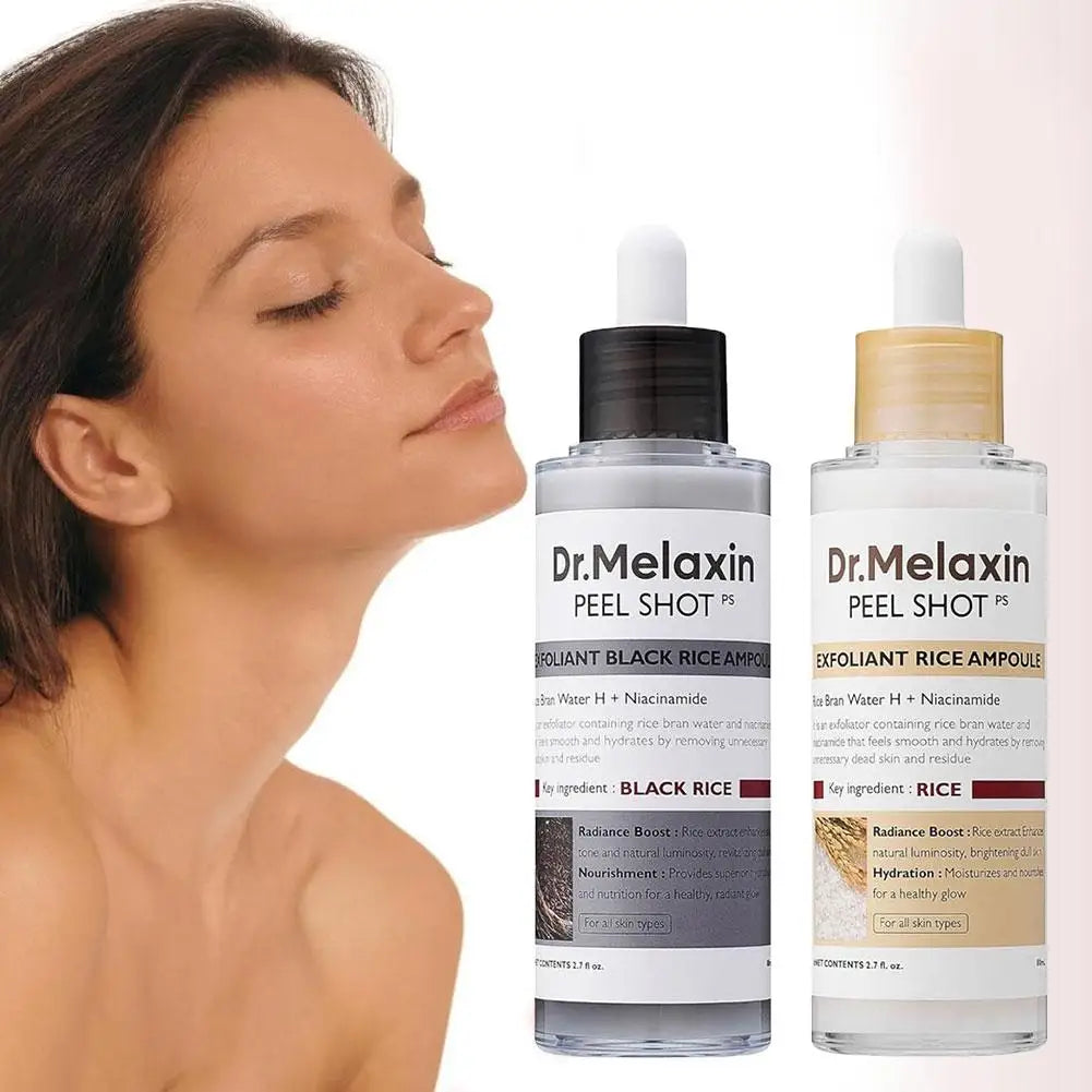 80Ml Peel Shot Glow White Rice Peeling Ampoule Exfoliating Serum for Brighter Skin Cornish Beauty Essentials Balance Soothe Skin