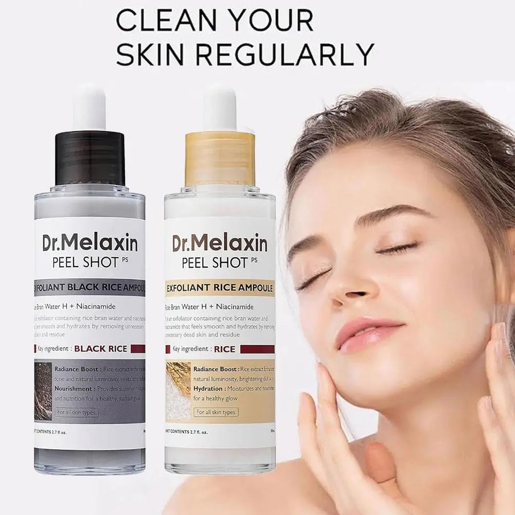 80Ml Peel Shot Glow White Rice Peeling Ampoule Exfoliating Serum for Brighter Skin Cornish Beauty Essentials Balance Soothe Skin
